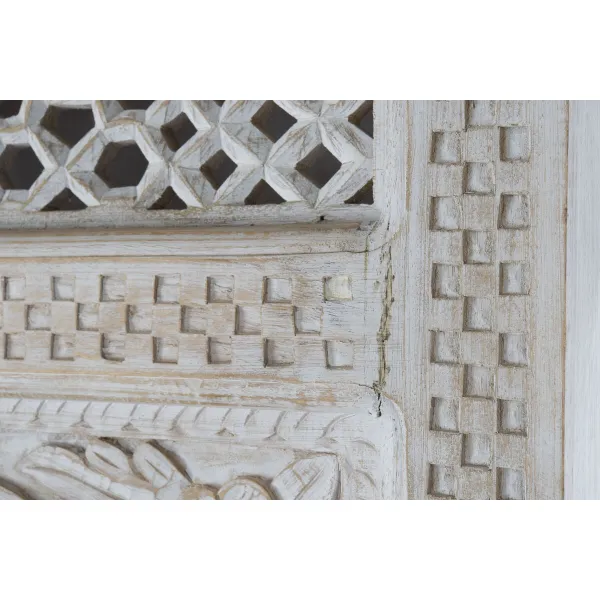 Hyllyt Home ESPRIT Valkoinen Mangopuu Puu MDF 180 x 40 x 200 cm