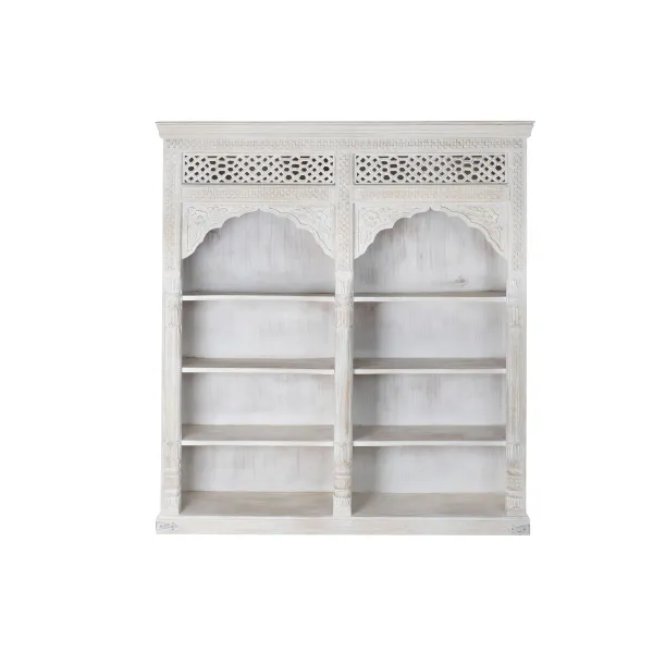 Shelves Home ESPRIT White Mango wood MDF Wood 180 x 40 x 200 cm