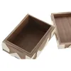 Lādīte Home ESPRIT Melns Dabisks Sveķi Akācija 18 x 13 x 7,5 cm (2 Daudzums)
