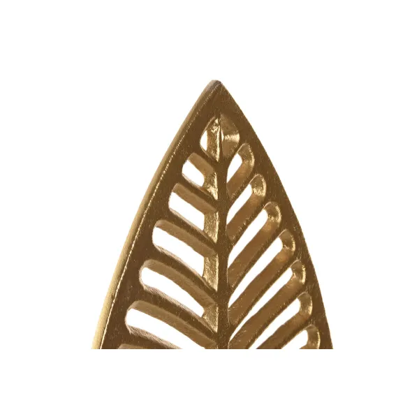 Dekoratīvās figūriņas Home ESPRIT Balts Bronza Augu lapa 19 x 7,5 x 62 cm