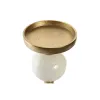 Candle Holder Home ESPRIT White Golden Aluminium Modern 15 x 15 x 43.5 cm