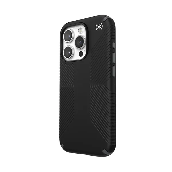 Speck Presidio2 Grip Magsafe - iPhone 15 Pro Case (Black / Slate Gray / White)