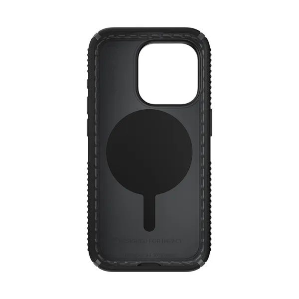 Speck Presidio2 Grip Magsafe - iPhone 15 Pro Case (Black / Slate Gray / White)