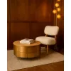 Diivanilaud Home ESPRIT Kuldne 90 x 90 x 45 cm