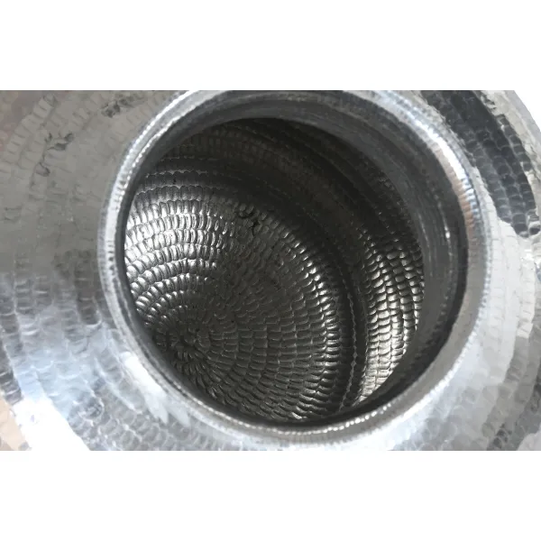 Vase Home ESPRIT Black Silver Aluminium 45 x 45 x 95 cm