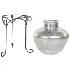 Vase Home ESPRIT Black Silver Aluminium 45 x 45 x 95 cm