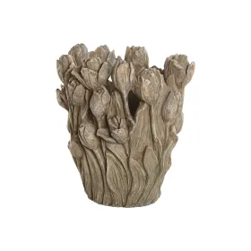 Vāze Home ESPRIT Pelēks Cements Tulpe 29 x 27 x 32 cm