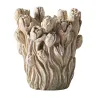 Vāze Home ESPRIT Pelēks Cements Tulpe 21 x 21 x 23 cm
