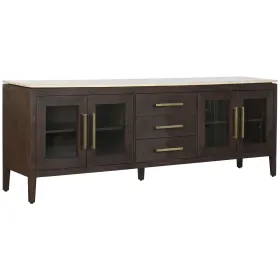 Bufete Home ESPRIT Marmors Mango koks 200 x 40 x 70 cm