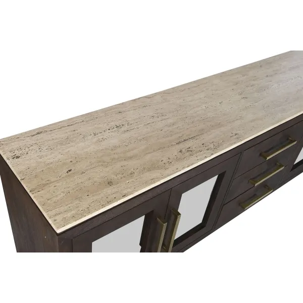 Bufete Home ESPRIT Marmors Mango koks 200 x 40 x 70 cm