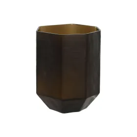 Vaza Home ESPRIT Tamsiai pilka Stiklas Šiuolaikiškas 18 x 18 x 22 cm