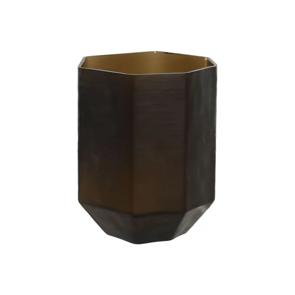 Vaza Home ESPRIT Tamsiai pilka Stiklas Šiuolaikiškas 18 x 18 x 22 cm