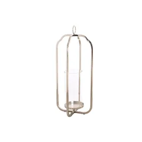 Žvakidė Home ESPRIT Sidabras Stiklas Plienas 21 x 21 x 49 cm