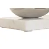 Candleholder Home ESPRIT White Silver Crystal Marble 40 x 13 x 22 cm