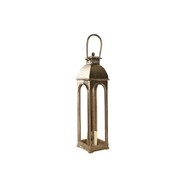 Žibintas Home ESPRIT Auksinis Aliuminis Stiklas Vintage 17 x 17 x 78 cm
