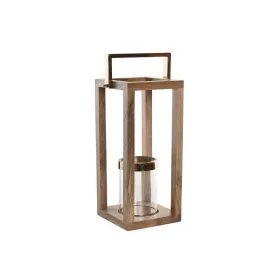 Žvakidė Home ESPRIT Ruda Plienas Mango mediena 25 x 25 x 54 cm