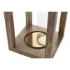 Kynttilänjalka Home ESPRIT Ruskea Teräs Mangopuu 25 x 25 x 54 cm