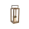 Žvakidė Home ESPRIT Ruda Plienas Mango mediena 25 x 25 x 54 cm
