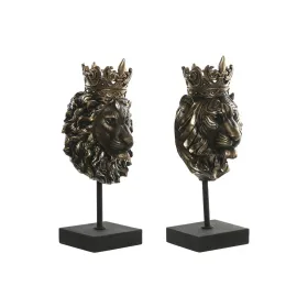 Dekoratīvās figūriņas Home ESPRIT Tumši brūns Lauva Kronis 21 x 18 x 44 cm (2 gb.)