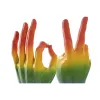 Decorative Figure Home ESPRIT Multicolour Hand 16 x 10 x 36 cm (2 Units)