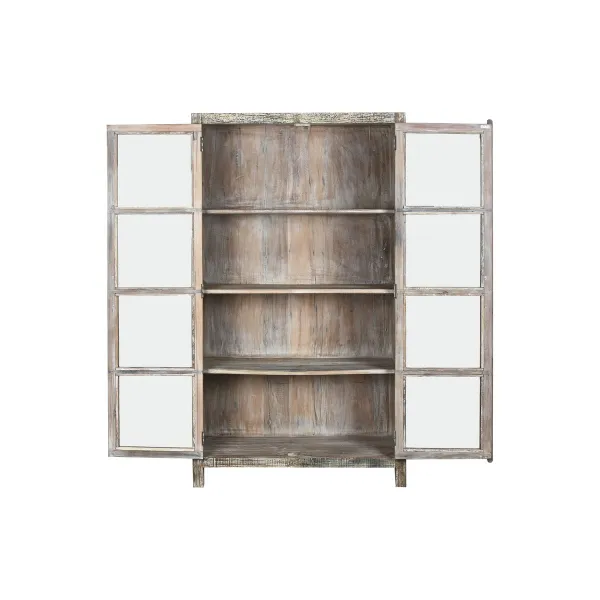 Дисплей-стенд Home ESPRIT Белый Коричневый Переработанная древесина 100 x 40 x 180 cm