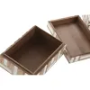 Шкатулка Home ESPRIT Белый Натуральный Смола Древесина манго 18 x 13 x 7,5 cm (2 Предметы)