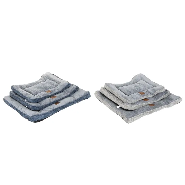 Mājdzīvnieku gulta Home ESPRIT Zils Pelēks Gaiši pelēks 85 X 70 X 8 CM 2 gb.