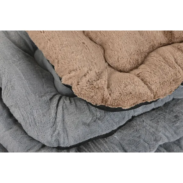Pet bed Home ESPRIT Brown Grey Camel Light grey Dark grey 90 X 63 X 10 CM 2 Units