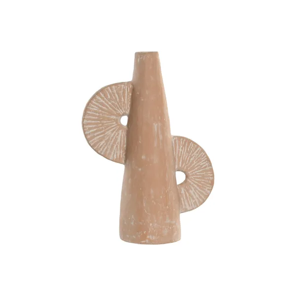 Vaza Home ESPRIT Šviesiai rudas Degtas molis Natūralus 24 x 12 x 36 cm