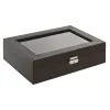 Шкатулка Home ESPRIT Темно-коричневый Полиуретан Стеклянный Сталь Деревянный MDF 30 x 20 x 8 cm