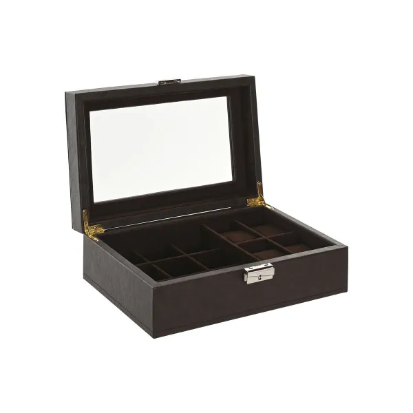 Шкатулка Home ESPRIT Коричневый Темно-коричневый Полиуретан 25 x 16 x 8,5 cm