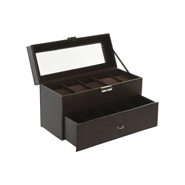 Шкатулка Home ESPRIT Коричневый Полиуретан Стеклянный Деревянный MDF 27,5 x 11 x 15 cm
