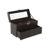 Шкатулка Home ESPRIT Коричневый Полиуретан Стеклянный Деревянный MDF 27,5 x 11 x 15 cm