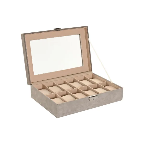 Шкатулка Home ESPRIT Серый Темно-серый Полиуретан Деревянный MDF 29,5 x 20 x 8 cm
