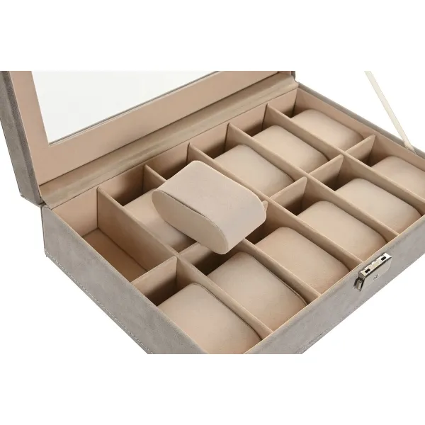 Шкатулка Home ESPRIT Серый Темно-серый Полиуретан Деревянный MDF 29,5 x 20 x 8 cm
