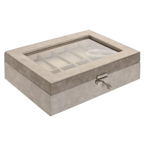 Шкатулка Home ESPRIT Серый Темно-серый Полиуретан Деревянный MDF 29,5 x 20 x 8 cm