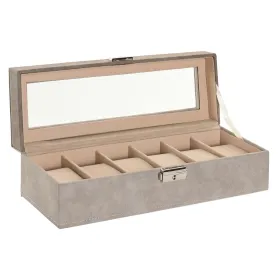 Шкатулка Home ESPRIT Серый Темно-серый Полиуретан Деревянный MDF 30 x 10 x 8 cm