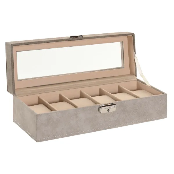 Шкатулка Home ESPRIT Серый Темно-серый Полиуретан Деревянный MDF 30 x 10 x 8 cm