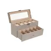 Шкатулка Home ESPRIT Серый Полиуретан Стеклянный Деревянный MDF 27,5 x 11 x 15 cm