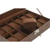 Шкатулка Home ESPRIT Коричневый Полиуретан Стеклянный Деревянный MDF 30 x 20 x 8 cm