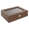 Шкатулка Home ESPRIT Коричневый Полиуретан Стеклянный Деревянный MDF 30 x 20 x 8 cm