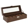 Шкатулка Home ESPRIT Коричневый Полиуретан Стеклянный Деревянный MDF 30 x 10 x 8 cm