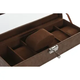 Шкатулка Home ESPRIT Коричневый Полиуретан Стеклянный Деревянный MDF 30 x 10 x 8 cm