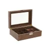 Шкатулка Home ESPRIT Коричневый Полиуретан Стеклянный Деревянный MDF 25 X 16,5 X 8,5 CM