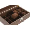 Шкатулка Home ESPRIT Коричневый Полиуретан Стеклянный Деревянный MDF 25 X 16,5 X 8,5 CM