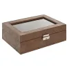 Шкатулка Home ESPRIT Коричневый Полиуретан Стеклянный Деревянный MDF 25 X 16,5 X 8,5 CM