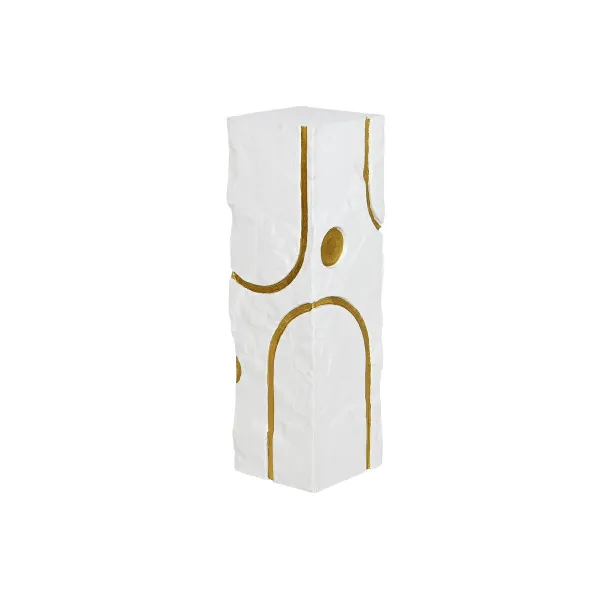 пьедестал Home ESPRIT Белый Позолоченный современный 25 x 25 x 80 cm