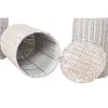 Set of 3 Vases Home ESPRIT Metal Natural 25 x 25 x 80 cm (3 Pieces)