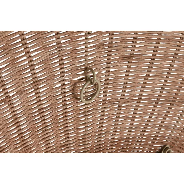Настенное зеркало Home ESPRIT Коричневый Натуральный Тропический 98 x 1 x 98 cm