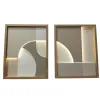 Картина с LED Home ESPRIT полистирол Деревянный MDF 40 x 3,8 x 50 cm